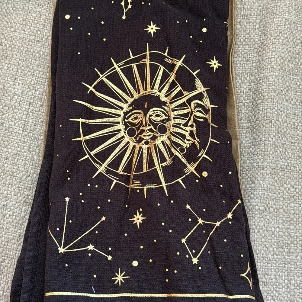 Isaac Mizrahi Celestial Gothic Kitchen Scarf Towel Set 2pc NWOT